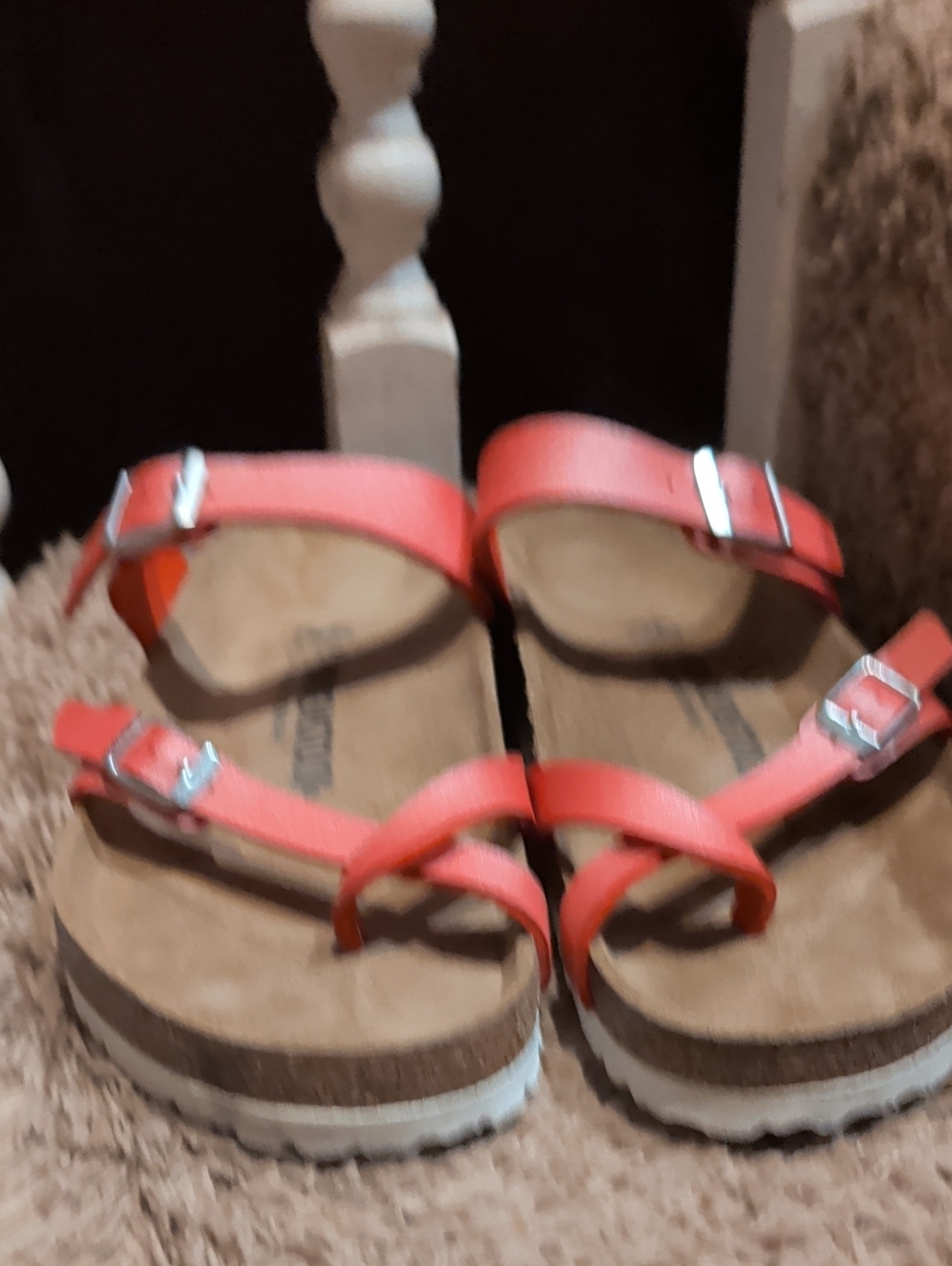 Birkenstock Coral Strappy Women’s Sandals with Buckles Almost New
